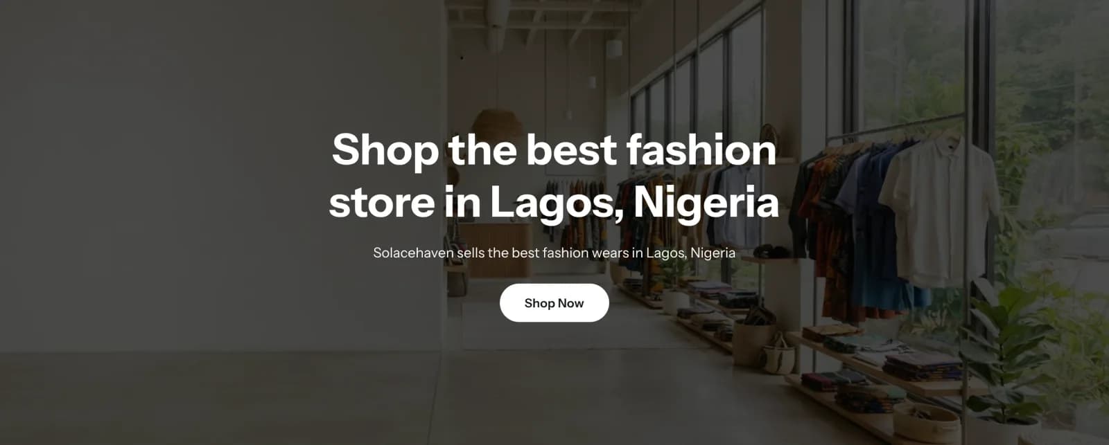 A fashion shop's home page built with PayIQ